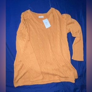 Beautiful burnt orange sweater tunic - size 1X